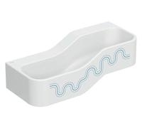 Geberit Bambini paisaje de juego y lavado, anchura:90cm, 2 lavabos, lavabo más profundo a la izquierda, sin rebosadero, 502973SX2, Color: blanco-alpino / decoración: azul océano - azul claro / sin agu