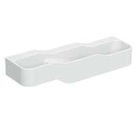 Geberit Bambini paisaje de juego y lavado, W:140cm, 3 lavabos, lavabo inferior a la derecha, sin rebosadero, 502.976.00.2, Color: blanco-alpino / sin decoración / sin agujero para grifo