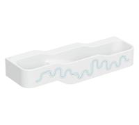 Geberit Bambini paisaje de juego y lavado, W:140cm, 3 lavabos, lavabo inferior a la derecha, sin rebosadero, 502976SX2, Color: blanco-alpino / decoración: azul océano - azul claro / sin agujero para g