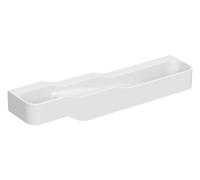 Geberit Bambini paisaje de juego y lavado, W:180cm, 4 lavabos, lavabo más profundo a la derecha, sin rebosadero, 502978002, Color: blanco-alpino / sin decoración / sin agujero para grifo - CM