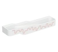 Geberit Bambini paisaje de juego y lavado, W:180cm, 4 lavabos, lavabo más profundo a la derecha, sin rebosadero, 502.978.FY.2, Color: blanco-alpino / decor: rojo carmín - naranja / sin agujero para gr