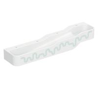 Geberit Bambini paisaje de juego y lavado, W:180cm, 4 lavabos, lavabo más profundo a la izquierda, sin rebosadero, 502.977.79.1, Color: blanco-alpino / decoración: verde bosque - verde claro / orifici