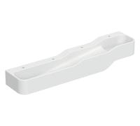 Geberit Bambini paisaje de juego y lavado, W:180cm, 4 lavabos, lavabo más profundo a la izquierda, sin rebosadero, 502.977.00.1, Color: blanco-alpino / sin decoración / agujero para grifo izquierda y