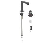 Geberit Brenta - Control electrónico de descarga, alimentación por batería, easy to clean, negro mate 116.194.14.1