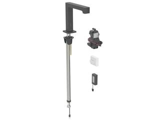 Geberit Brenta - Control electrónico de descarga, alimentación por batería, easy to clean, negro mate 116.194.14.1