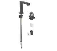 Geberit Brenta - Grifo electrónico de lavabo, alimentación de red, easy to clean, negro mate 116.192.14.1