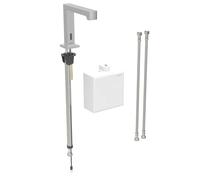 Geberit Brenta - Grifo electrónico para lavabo, alimentación por generador, fácil de limpiar, acero inoxidable cepillado 116.176.SN.1