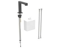 Geberit Brenta - Grifo electrónico para lavabo con alimentación por generador, fácil de limpiar, negro mate 116.176.14.1