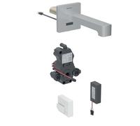 Geberit Brenta - Grifo electrónico para lavabo empotrado, alimentación por batería, fácil de limpiar, acero inoxidable cepillado 116.294.SN.1