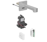 Geberit Brenta - Grifo electrónico para lavabo empotrado, alimentación por generador, fácil de limpiar, acero inoxidable cepillado 116.296.SN.1