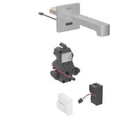 Geberit Brenta - Grifo electrónico para lavabo empotrado, alimentación por red, fácil de limpiar, acero inoxidable cepillado 116.292.SN.1