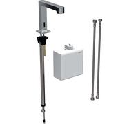 Geberit Brenta - Grifo electrónico termostático para lavabo, alimentación por batería, cromo 116.178.21.1