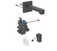 Geberit Brenta - Grifo electrónico termostático para lavabo empotrado, alimentación a red, fácil de limpiar, negro mate 116.297.14.1