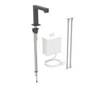Geberit Brenta - Grifo termostático electrónico para lavabo, alimentación de red, easy to clean, negro mate 116.177.14.1