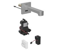 Geberit Brenta - Grifo electrónico para lavabo empotrado, alimentación por red, fácil de limpiar, acero inoxidable cepillado 116.292.SN.1