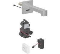 Geberit Brenta mezclador de lavabo, 220mm de proyección, con mezclador, funcionamiento por red, para caja de función oculta, 116.292.SN.1, Color: Ã?ptica Acero inoxidable/bruÃ±ido, con revestimiento f