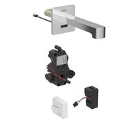 Geberit Brenta mezclador de lavabo, proyección 170mm, sin mezclador, funcionamiento por red, para caja de función oculta, 116271211, Color: cromado brillante - CM