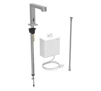 Geberit Brenta - Válvula de lavabo electrónica, alimentación por batería, easy to clean, acero inoxidable cepillado 116.171.SN.1