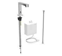 Geberit Brenta mezclador de lavabo, proyección 195mm, sin mezclador, alimentación de red, con caja de función de montaje en superficie, 116.171.21.1, Color: cromado brillante