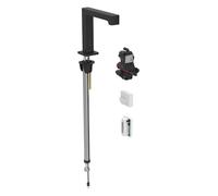 Geberit Brenta - Válvula electrónica para lavabo, para agua fría, alimentación por generador, fácil de limpiar, negro mate 116.195.14.1