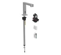 Geberit Brenta mezclador de lavabo, proyección 195mm, sin mezclador, funcionamiento generador, para caja de función empotrada, 116195SN1, Color: Ã?ptica Acero inoxidable/bruÃ±ido, con revestimiento fÃ