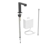Geberit Brenta - Válvula de lavabo electrónica, alimentación de red, easy to clean, negro mate 116.171.14.1