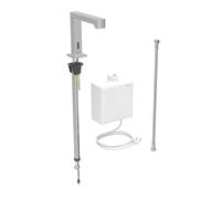 Geberit Brenta - Válvula de lavabo electrónica, alimentación por batería, easy to clean, acero inoxidable cepillado 116.171.SN.1