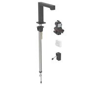 Geberit Brenta - Válvula de lavabo electrónica, para agua fría, alimentación de red, easy to clean, negro mate 116.191.14.1