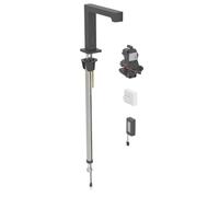 Geberit Brenta - Válvula de lavabo electrónica, para agua fría, alimentación por batería, easy to clean, negro mate 116.193.14.1