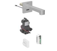 Geberit Brenta - Válvula electrónica para lavabo empotrada, para agua fría, alimentación por generador, fácil de limpiar, acero inoxidable cepillado 116.295.SN.1