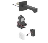 Geberit Brenta - Válvula electrónica para lavabo empotrada, para agua fría, alimentación por red, fácil de limpiar, negro mate 116.271.14.1