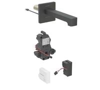 Geberit Brenta - Válvula electrónica para lavabo empotrada, para agua fría, alimentación por red, fácil de limpiar, negro mate 116.291.14.1