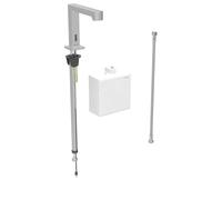 Geberit Brenta - Válvula electrónica para lavabo, para agua fría, alimentación por batería, fácil de limpiar, acero inoxidable cepillado 116.174.SN.1
