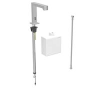 Geberit Brenta - Válvula electrónica para lavabo, para agua fría, alimentación por batería, fácil de limpiar, acero inoxidable cepillado 116.173.SN.1