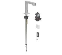Geberit Brenta - Válvula electrónica para lavabo, para agua fría, alimentación por batería, fácil de limpiar, acero inoxidable cepillado 116.193.SN.1