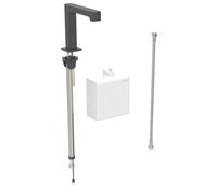 Geberit Brenta - Válvula electrónica para lavabo, para agua fría, alimentación por generador, fácil de limpiar, negro mate 116.175.14.1