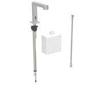Geberit Brenta - Válvula electrónica para lavabo, para agua fría, alimentación por generador, fácil de limpiar, acero inoxidable cepillado 116.175.SN.1