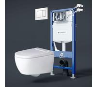 Geberit Comfort kit inodoro con bidé integrado - AquaClean Alba con Duofix & Sigma30, Comfort Bundle