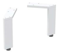Geberit conjunto de pies, 2 piezas, ajustable en altura, 15 - 15,8 cm, 500.367.01.1, Color: blanco / con recubrimiento de polvo mate
