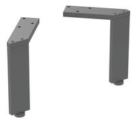 Geberit conjunto de pies, 2 piezas, ajustable en altura, 15 - 15,8 cm, 500367161, Color: Negro / recubrimiento en polvo mate - CM