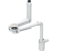 Geberit ONE - Sifón de ahorro de espacio para lavabo con desagüe para lavabos con rebosadero oculto, d 40 mm, blanco 152.061.01.1