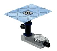 Geberit - Desagüe de suelo con suministro, con rejilla de acero inoxidable 8x8 cm 154.059.00.1