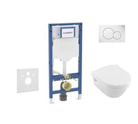 Geberit Duofix - Conjunto de módulo de instalación empotrada, inodoro Architectura y asiento softclose, pulsador de descarga Sigma01, blanco alpino SANI11CK3100