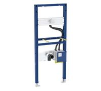 Geberit Elemento Duofix para lavabo, 130cm, grifería mural electrónica con caja de función oculta, con sifón oculto, 111.558.00.2