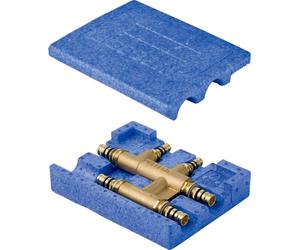 Geberit GE Mepla, codo en T con caja, d20 x 20 x 20 mm, acero inoxidable, 1 unidad.