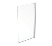 Geberit GEO - Mampara para bañera 80x150 cm, plata/cristal transparente 560.118.00.2