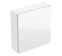 Geberit iCon armario de pared, cuadrado, 1 puerta, 45x46,7x15 cm, 502319, 502.319.01.2, Color: Cuerpo: blanco / lacado alto brillo, frontal: blanco / cristal brillante