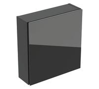 Geberit iCon armario de pared, cuadrado, 1 puerta, 45x46,7x15 cm, 502319, 502.319.JK.2, Color: Cuerpo: lava / lacado mate, frontal: lava / cristal brillante