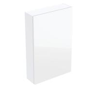 Geberit - Armario 70x45x15 cm, 1 puerta, bisagras I/D, blanco/cristal blanco 502.318.01.2
