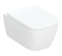 Geberit iCon conjunto de inodoro suspendido, descarga profunda, TurboFlush, incluido asiento de inodoro, 503162001, Color: Blanco - CM